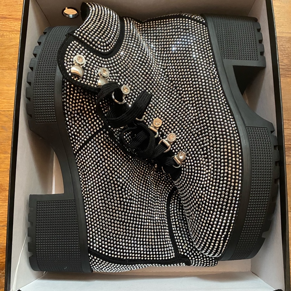 Azalea Wang Rhinestone Boots